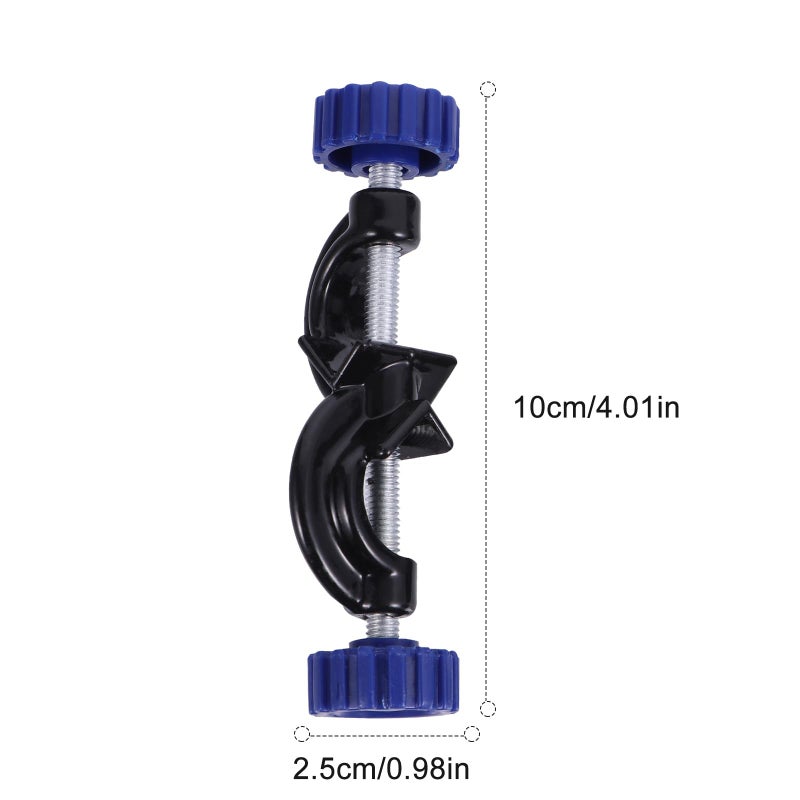 Adjustable Right Angle Bosshead Clamp Holder with Alloy Metal Clip for Laboratory Stand Blue - Image 3