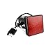 NYTKL 15 LED Brake Light Trailer Hitch Cover Smoked Lens Square Brake Tail Light wTrailer Adapter Pin 12V Super Bright LED Towing Hitch Lighting Accessories Fit 2 Receiver Red - Image 2