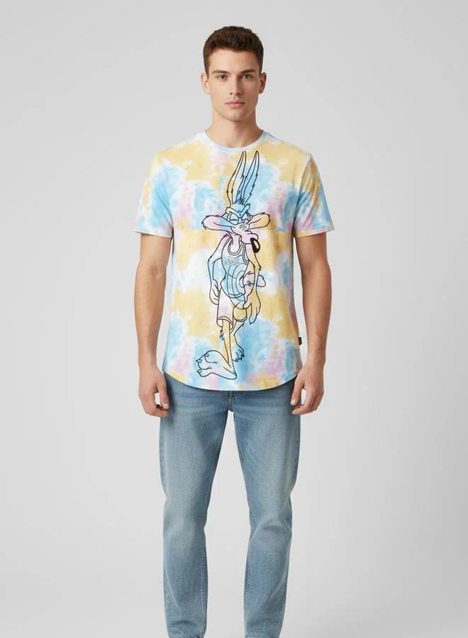 Take Two Space Jam Men Tie-Dye Bugs Bunny Graphic T-Shirt