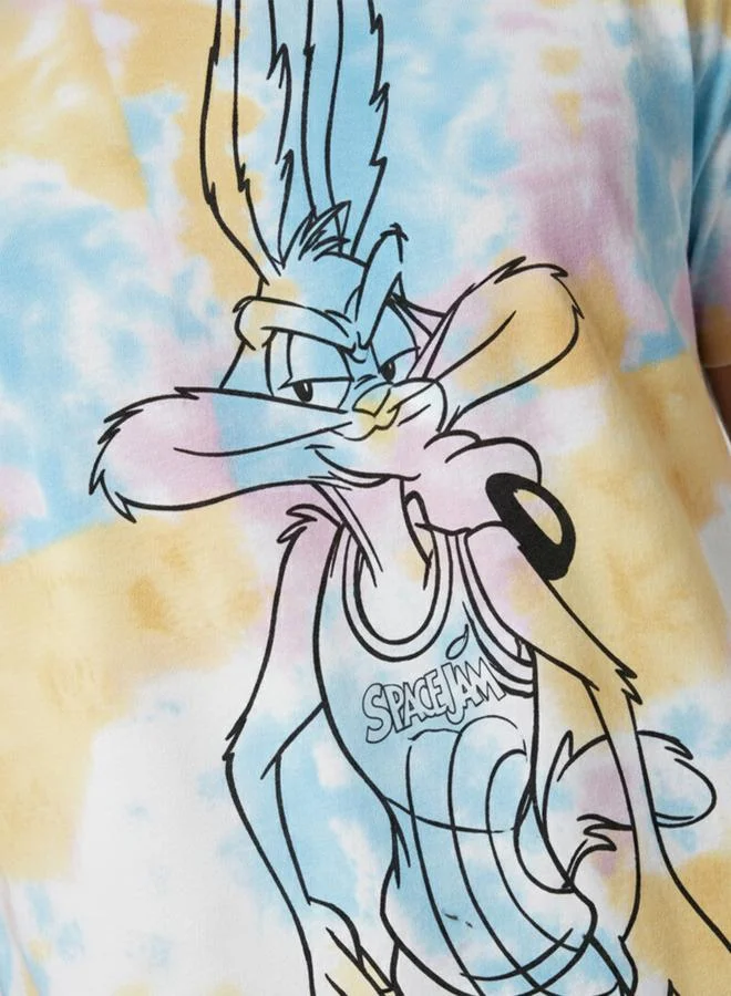 Take Two  Space Jam Men Tie-Dye Bugs Bunny Graphic T-Shirt for Men | Best Price UAE