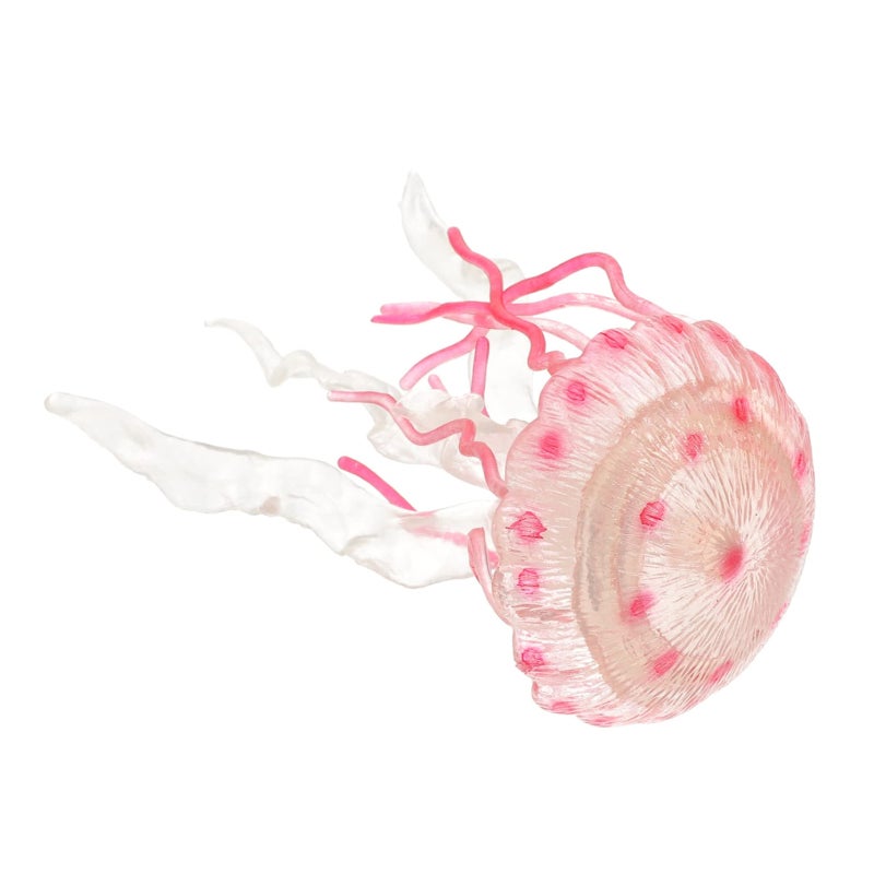 Simulated Jellyfish 6.5 X 6.5 X 13 Cm Realistic Translucent Pink Model - Durable Plastic Marine Decoration for Home Office or Water Pet Toy Setup - Image 3
