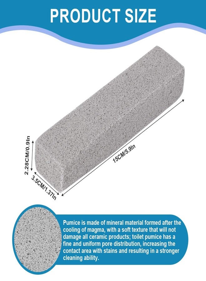 Herda 10 Pack Pumice Stone for Toilet Bowl Cleaning, Powerfully Scouring Stick for Cleaning Hard Water Rings, Calcium Buildup, Rust, Pumice Bar for Toilets, Bathtubs, Grills, Swimming Pools, Sinks - Image 2