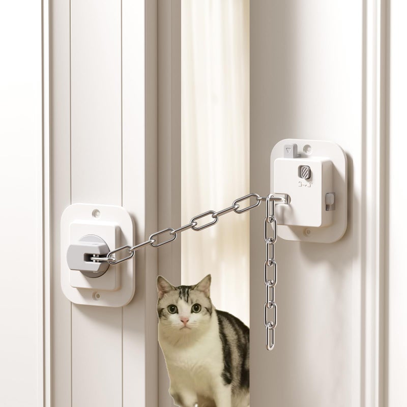 YEYA Cat Door Latch & Stopper-Adjustable Strap from 1.5" to 10",1-Pack Door Holder & Prop to Keep Door Open for Cats & Toddler, No Tools Required - Image 1