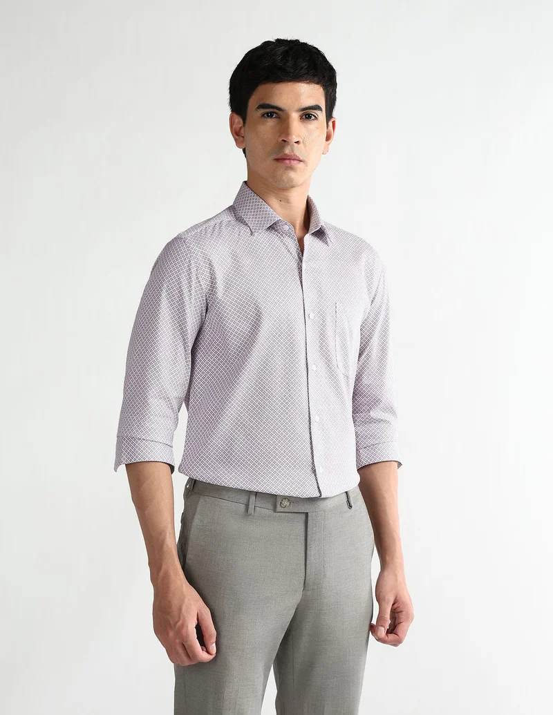 Arrow Wine Manhattan Slim Fit Shirt for Men | Best Price UAE