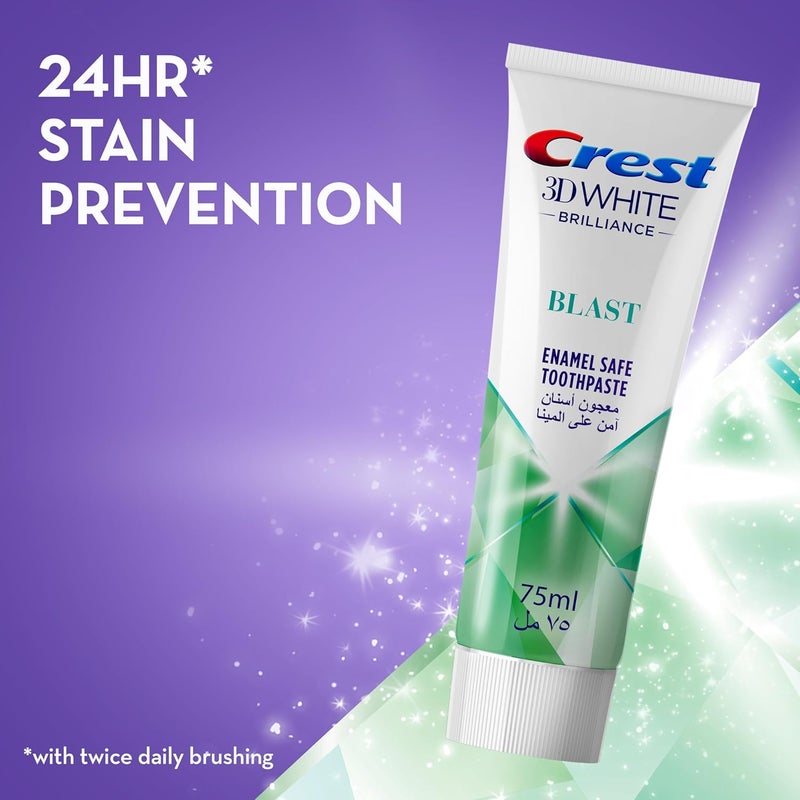 Crest 3D White Brilliance Blast Toothpaste, 75 ml - Image 2