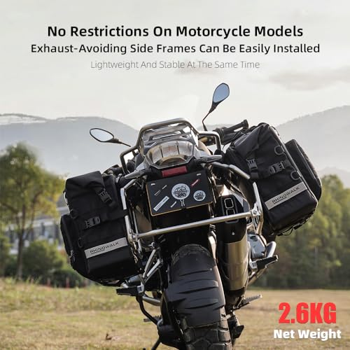 Rhinowalk Motorcycle Saddlebag Waterproof Luggage Bag Quick Release Motorcycle Side Bag 25L Fits Most Adventure and Sports Bike Motorbike Racks (Black, 1 pcs) - Image 5