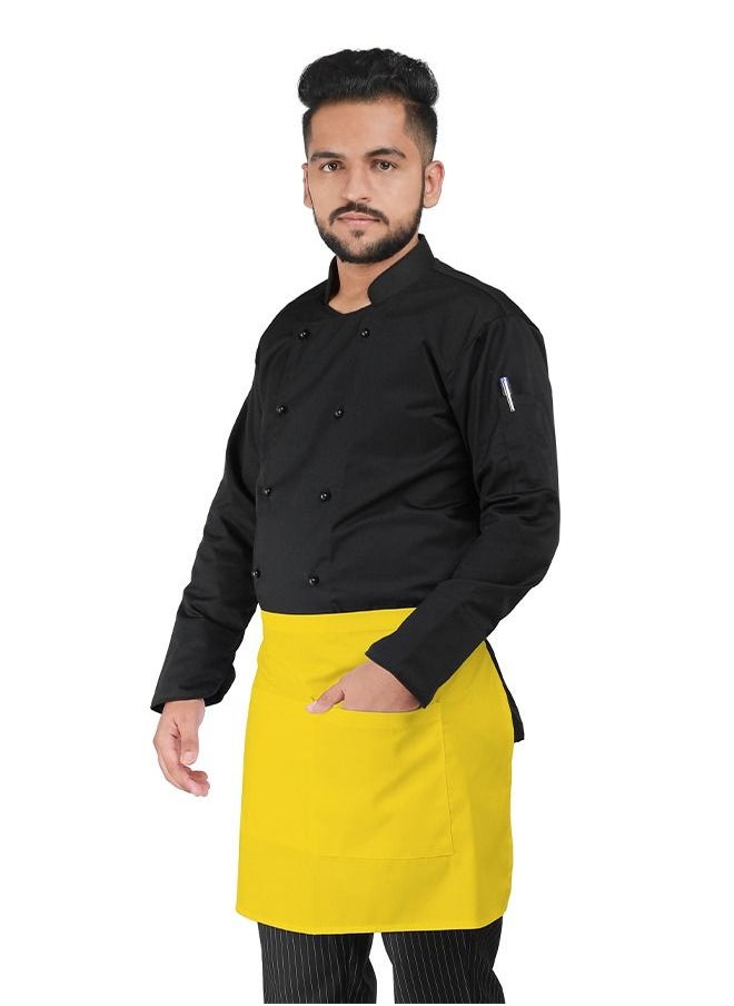YANEK YANEK Kitchen Waist Apron | Unisex Chef Kitchen Adjustable Short Apron with Pockets | For Home, Restaurant, Cafe  - Image 2