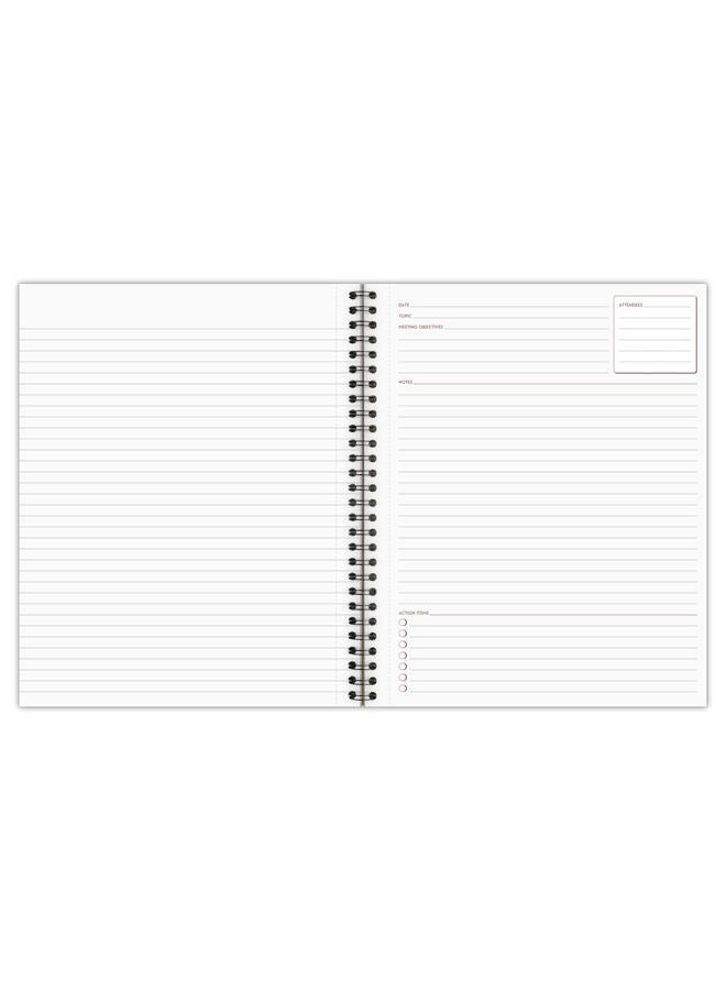 Cambridge 06132 Side Bound Guided Business Notebook, Linen, Meeting Notes, 11 x 8 1/4, 80 Sheets - Image 3