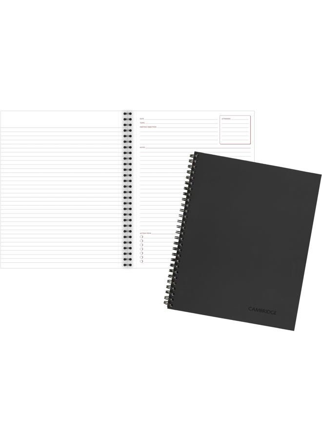 Cambridge 06132 Side Bound Guided Business Notebook, Linen, Meeting Notes, 11 x 8 1/4, 80 Sheets - Image 5