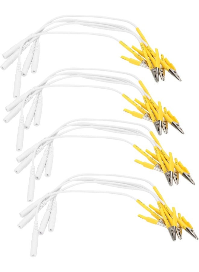 klarako 20pcs / Bag TENS Wire Cable, Clip Electrode Lead Wires Cable for TENS Unit Physiotherapy Machine Yellow  - Image 1