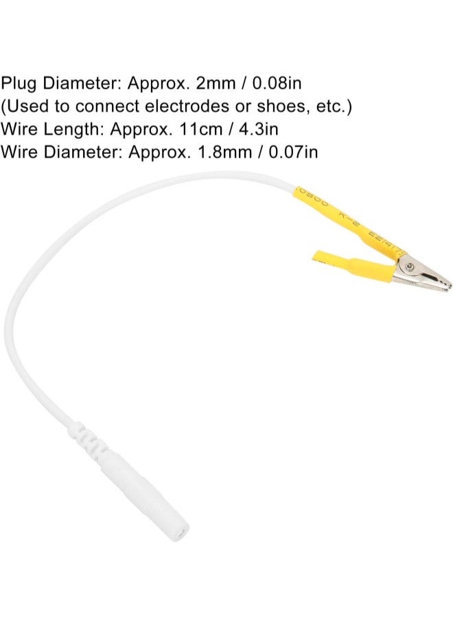 klarako 20pcs / Bag TENS Wire Cable, Clip Electrode Lead Wires Cable for TENS Unit Physiotherapy Machine Yellow  - Image 4
