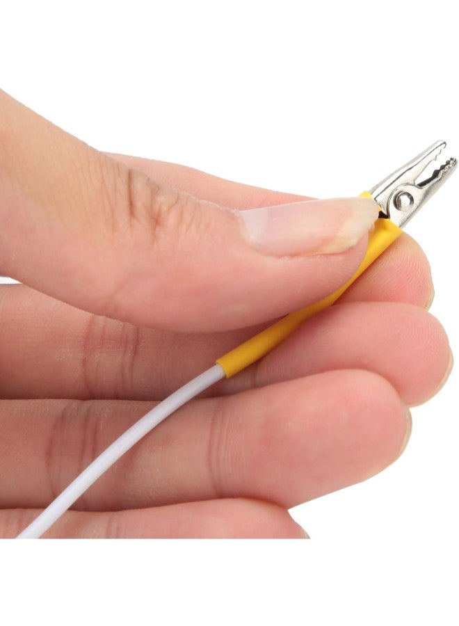 klarako 20pcs / Bag TENS Wire Cable, Clip Electrode Lead Wires Cable for TENS Unit Physiotherapy Machine Yellow  - Image 3