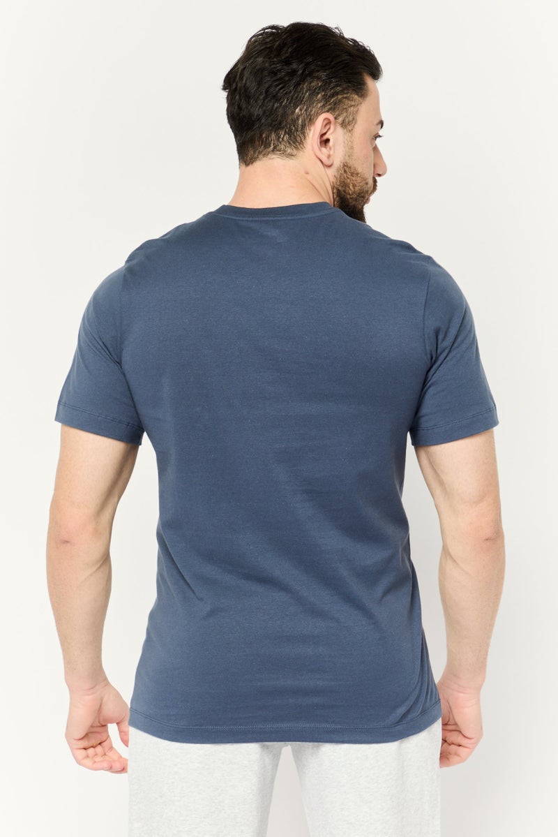 Nike Men Sportswear Fit Short Sleeves Football Club Barcelona T-Shirt, Slate Blue - Image 4