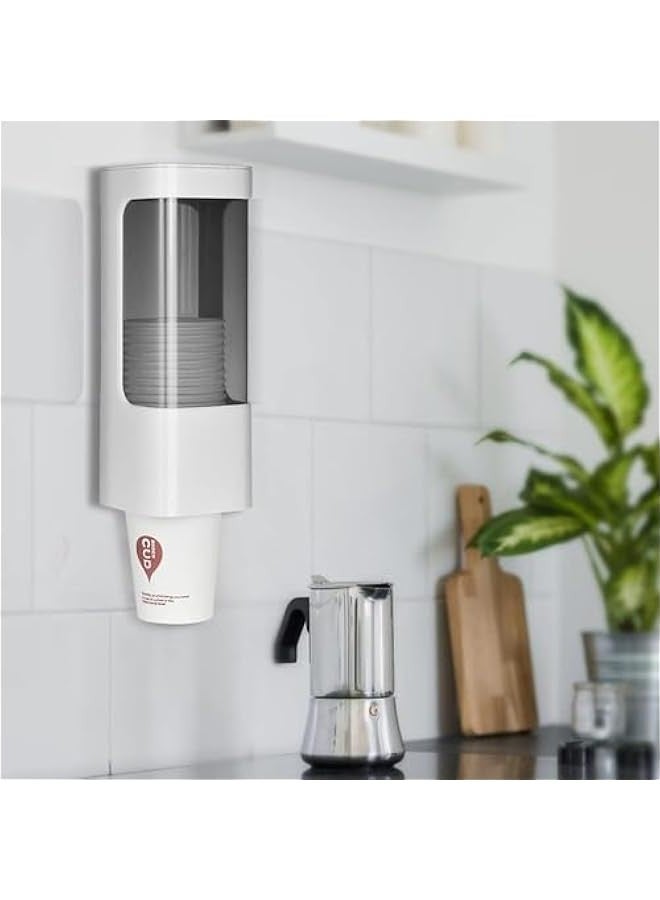 تراسل حامل اكواب للحمام يثبت على الحائط، 3 اونصة - 5 اونصة، موزع اكواب ورقية بلاستيكية للاستعمال مرة واحدة، موزع مبرد مياه مع لوحة لصق للمنزل والمكتب والمستشفى وصالة الالعاب الرياضية - Image 3