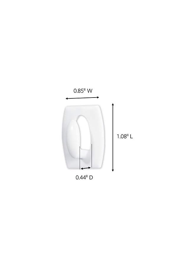 Command Command Small Hooks White color, 6 hooks + 8 strips/pack | Holds 225 gr. each hook | Organize | Decoration | No Tools | Holds Strongly | Damage-Free Hanging  - Image 2