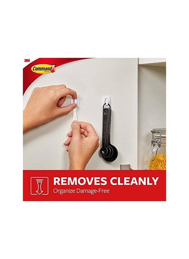 Command Command Small Hooks White color, 6 hooks + 8 strips/pack | Holds 225 gr. each hook | Organize | Decoration | No Tools | Holds Strongly | Damage-Free Hanging  - Image 5