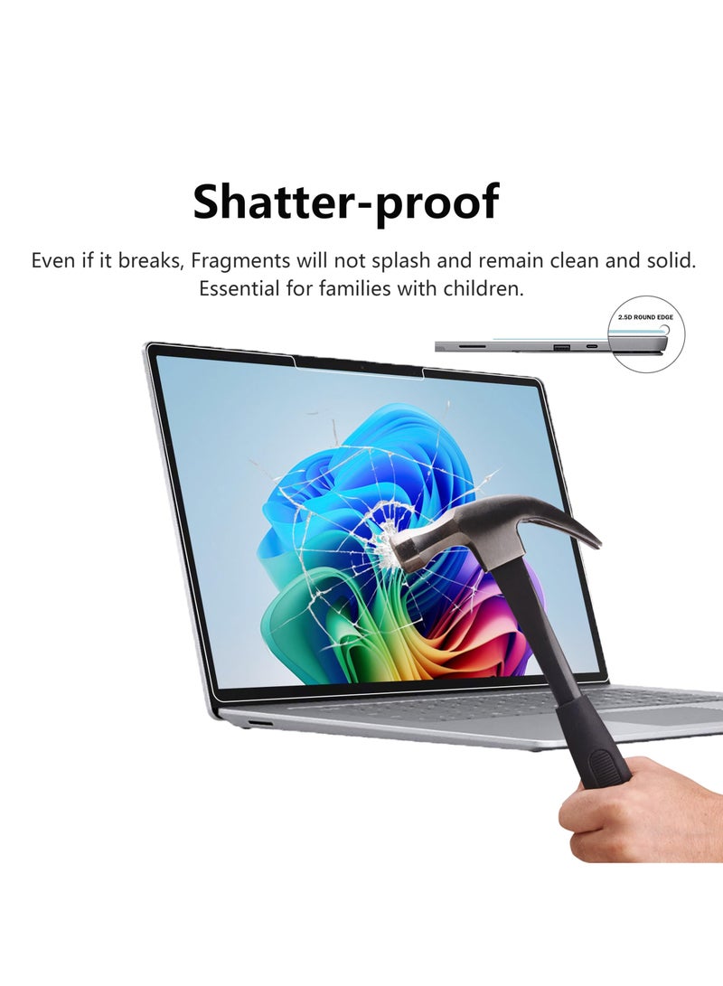 Microsoft Surface Laptop 7 Screen Protector (AIPC 2024) 13.8 Inch Tempered Glass Ultra Clear Smooth Touch Anti-Scratch  - Image 3