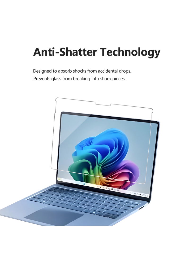 Microsoft Surface Laptop 7 Screen Protector (AIPC 2024) 13.8 Inch Tempered Glass Ultra Clear Smooth Touch Anti-Scratch  - Image 4