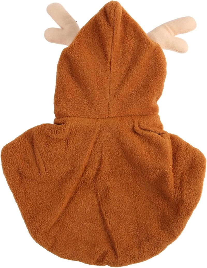 Dog Christmas Elk Costume, Soft Warm Fleece Hoodie Coat for Small Dogs - Cute Animal Shape, Loose Comfortable Fit, Ideal for Holiday and Outdoor Wear (XL) - Image 5