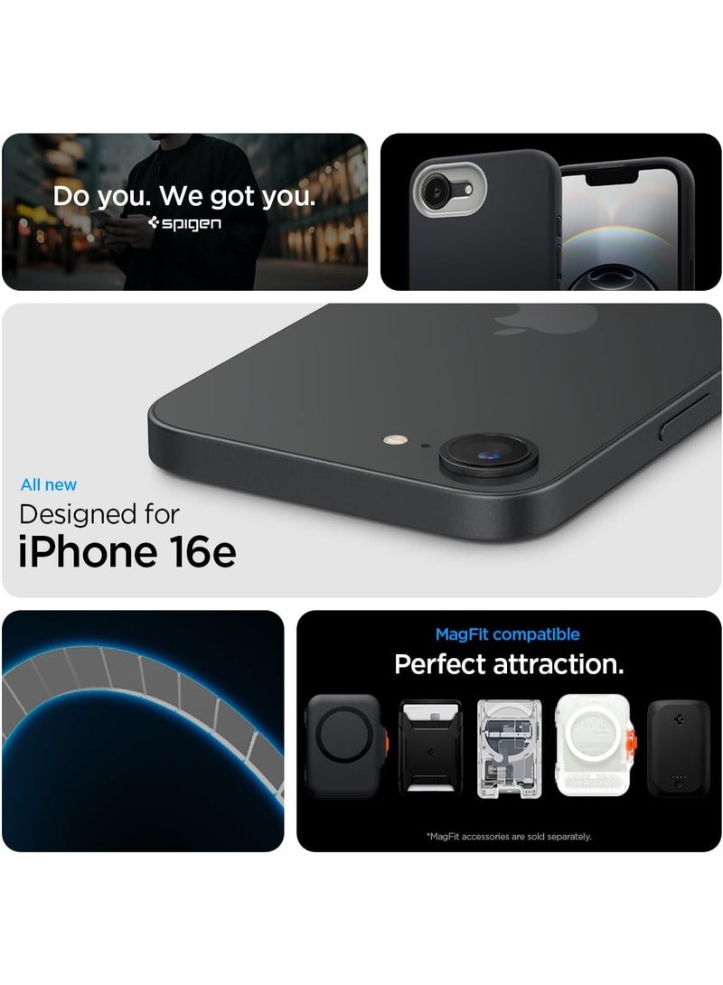 Spigen غطاء حماية ماغ فيت نانو بوب لجهاز آيفون 16e مع تقنية ماغ سيف (2025) - سمسم أسود - Image 2