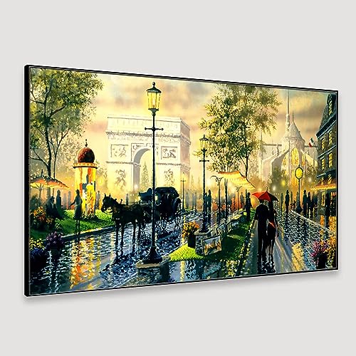 DEKORSTATION Paris Scenery Floating Framed Canvas Wall Painting for Living Room |Bedroom | Office | Drawing room |Hotels Decoration (18 Inch x 12 Inch) - Image 3
