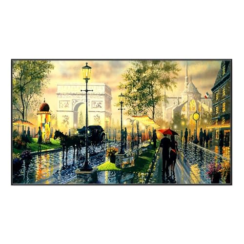 DEKORSTATION Paris Scenery Floating Framed Canvas Wall Painting for Living Room |Bedroom | Office | Drawing room |Hotels Decoration (18 Inch x 12 Inch) - Image 2