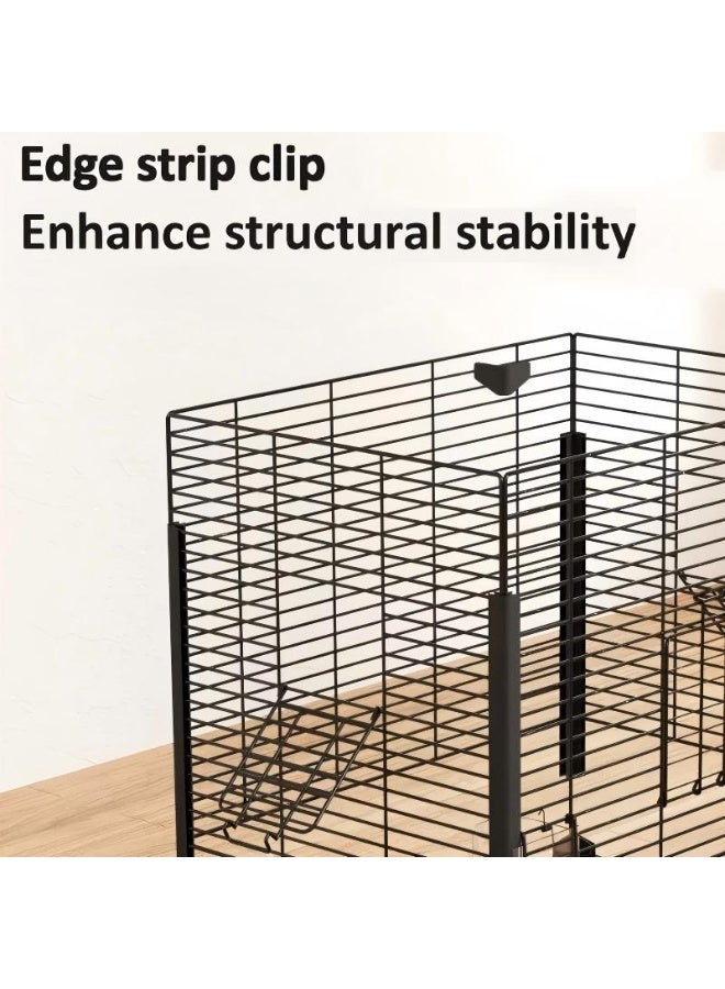 VRCOW Bird Cage, Metal Bird Cage The Versatile Parrot Cage is Made of A Durable Steel Wire Frame，in Car, for Home, Outing, Pet Clinic, Temporary Placement, for Small Medium Birds, Black - Image 4