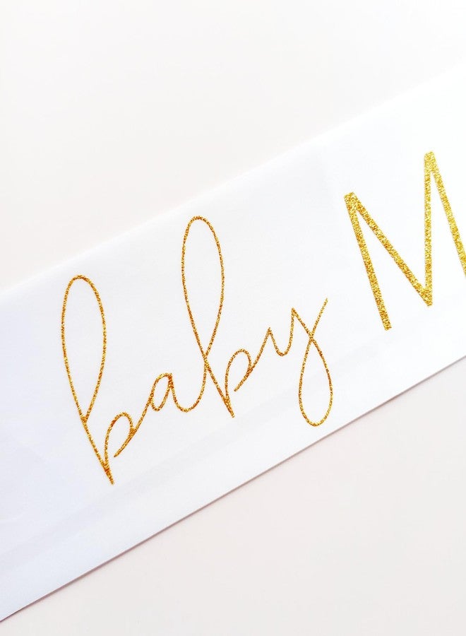 ماجنوسون جاردن وشاح "بيبي ماما" من ماغنوسون جاردن لحفل استقبال المولود، وشاح "ماما المنتظرة" للكشف عن جنس المولود، ولد أم بنت، وردي أم أزرق، زينة للكشف عن جنس المولود، هدايا للأمهات الجدد، أبيض - Image 4