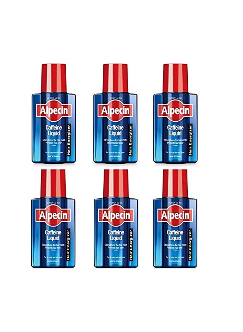 Alpecin Alpecin Caffeine Liquid Scalp Tonic 6x 200ml Hair Tonic for Hair Growth Prevents Hair Fall Strengthens Hair Roots Reduces Hair Loss Hair Energizer Vitalizer | Hair Gain Tonic - Image 1