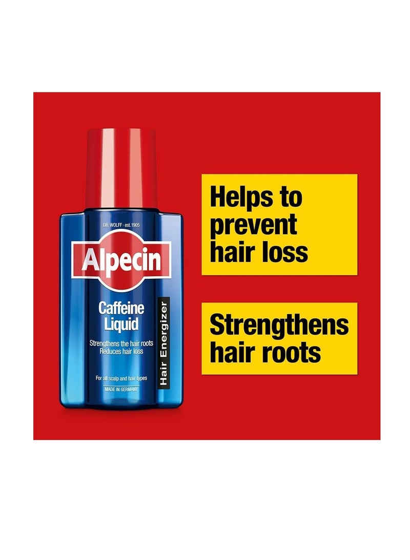 Alpecin Alpecin Caffeine Liquid Scalp Tonic 6x 200ml Hair Tonic for Hair Growth Prevents Hair Fall Strengthens Hair Roots Reduces Hair Loss Hair Energizer Vitalizer | Hair Gain Tonic - Image 3