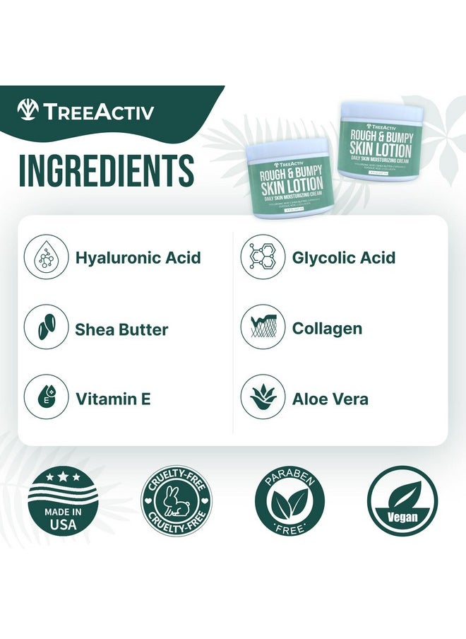 TreeActiv Rough And Bumpy Skin Lotion 8 Fl Oz With Hyaluronic Acid Shea Butter And Vitamin E Nourishing Lotion For Rough And Bumpy Skin Moisturizing Strawberry Legs Treatment For All Skin Types  - Image 5
