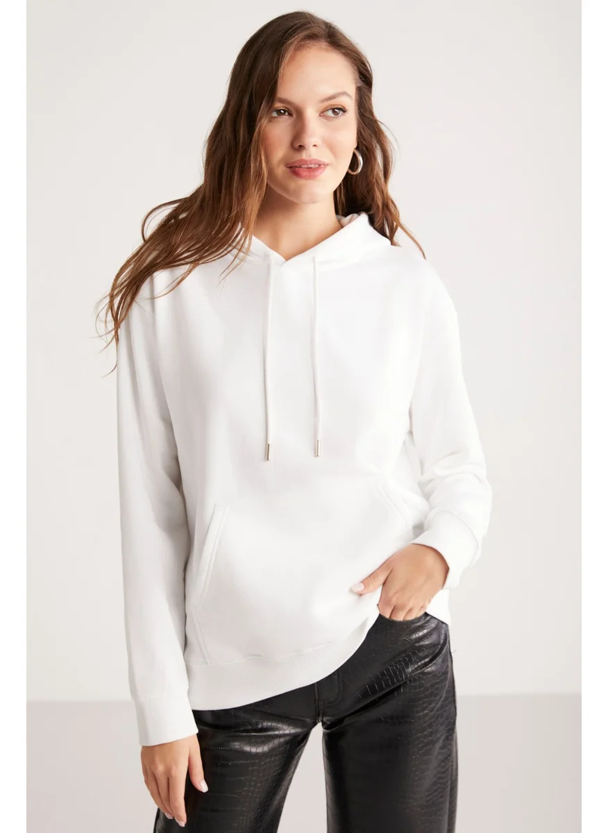 GRIMELANGE Tereza Women's White Sweatshirt