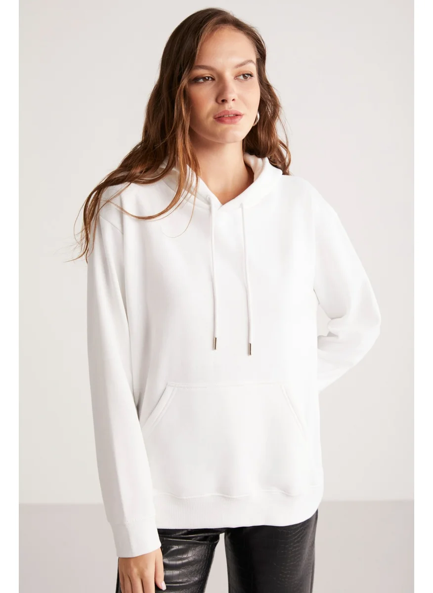 GRIMELANGE Tereza Women's White Sweatshirt