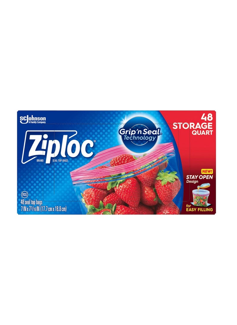Ziploc Easy Open Storage Bags 48 Count  - Image 1