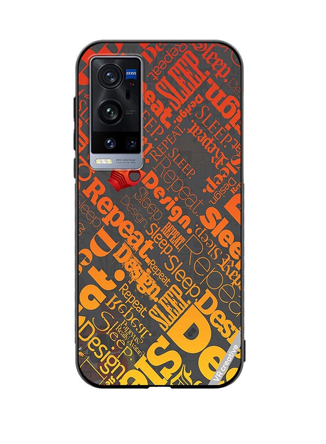 VR CREATIVE Protective Case Cover For Vivo X60 Pro Plus Sleep Repeat Design Multicolour - Image 1