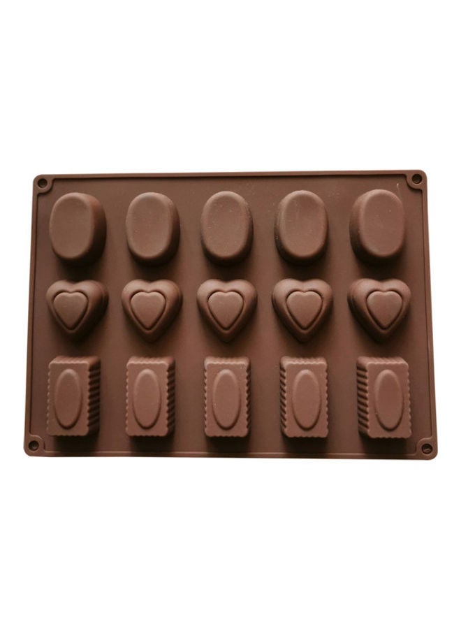 NIBEMINENT Silicone Cake Mould Brown 23.5 x 17cm - Image 1