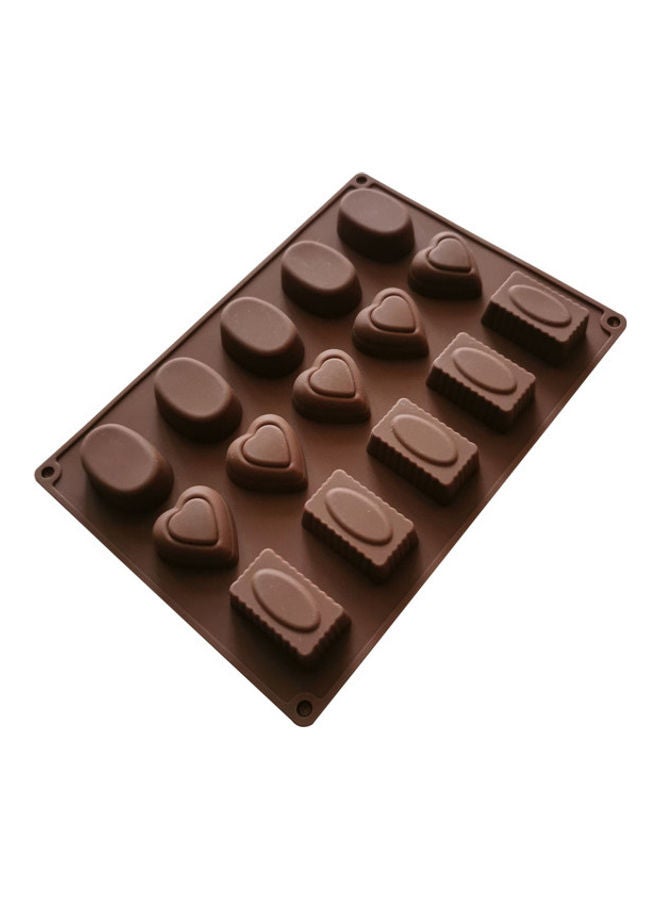 NIBEMINENT Silicone Cake Mould Brown 23.5 x 17cm - Image 2