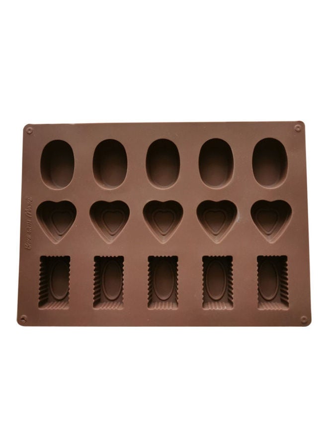 NIBEMINENT Silicone Cake Mould Brown 23.5 x 17cm - Image 3