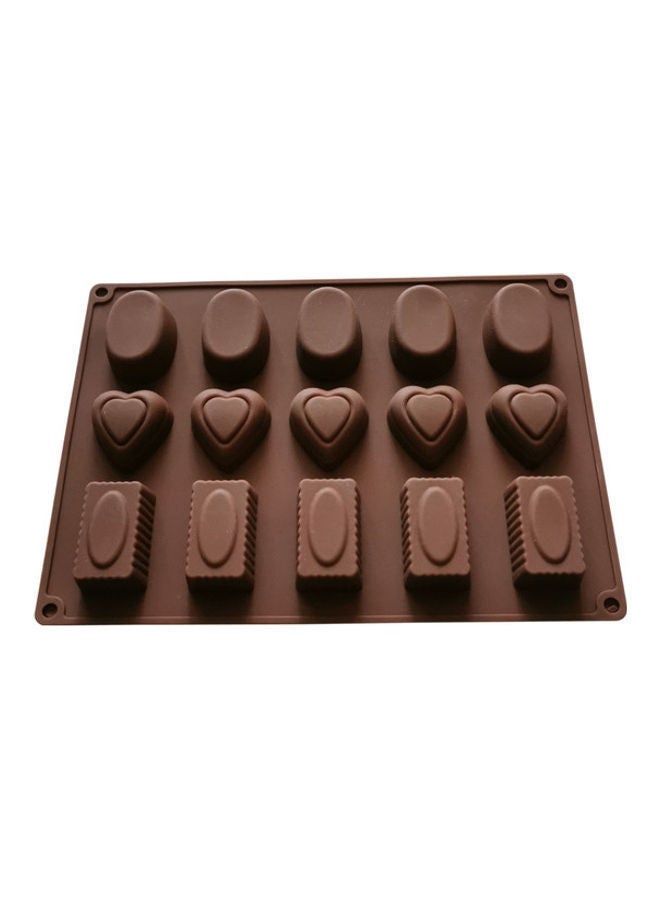 NIBEMINENT Silicone Cake Mould Brown 23.5 x 17cm - Image 4