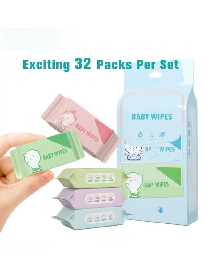 المناديل الرطبة الصغيرة المحمولة ، ورقة تنظيف الأنسجة لليد والفم للأطفال والطلاب والأطفال عالية الجودة - Image 1