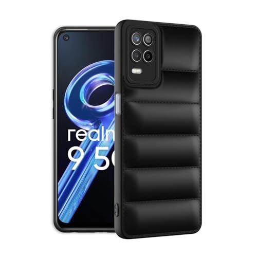 Plus Puffer Case Camera Protection Soft Back Cover for Realme Narzo 30 5G / Realme 9 5G / Realme 8 5G / Realme 8s 5G - Black - Image 2