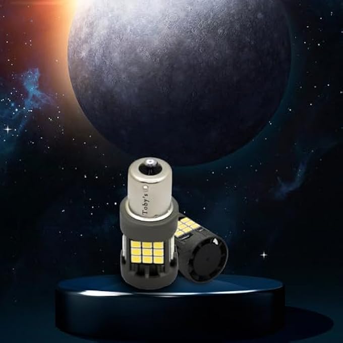 توبيز مصباح ليد أبيض T20 1156 2835 36Smd فائق السطوع 12 فولت بديل أبيض لمبات رقاقة 2835 خالية من الأخطاء لضوء الفرامل الاحتياطي للرجوع للخلف عبوة من قطعتين - Image 3