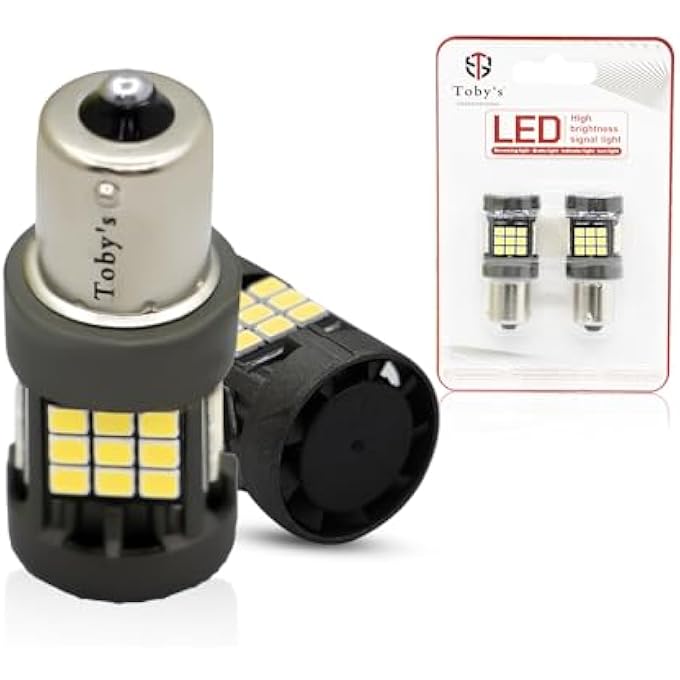 توبيز مصباح ليد أبيض T20 1156 2835 36Smd فائق السطوع 12 فولت بديل أبيض لمبات رقاقة 2835 خالية من الأخطاء لضوء الفرامل الاحتياطي للرجوع للخلف عبوة من قطعتين - Image 2