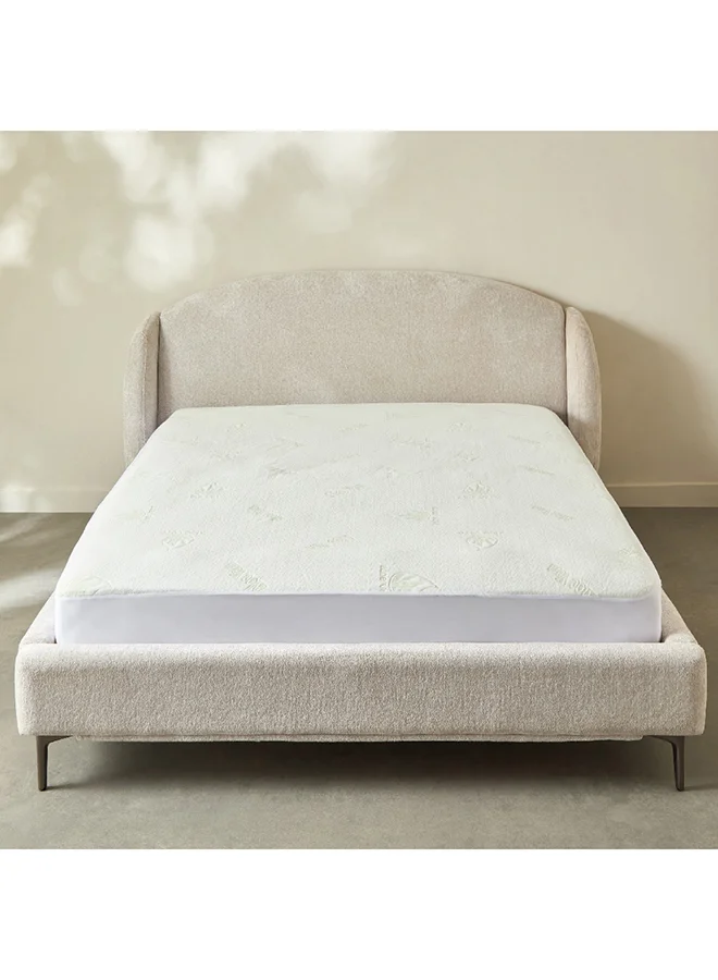Home Box Aloevera Waterproof Olympic Queen Mattress Protector 200 x 33 x 160 cm