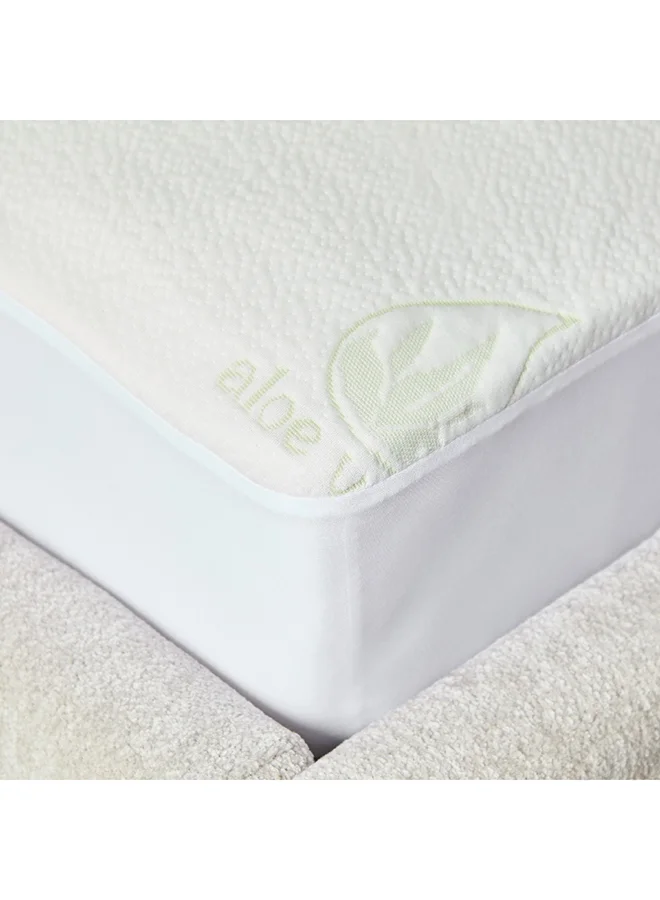 Home Box Aloevera Waterproof Olympic Queen Mattress Protector 200 x 33 x 160 cm