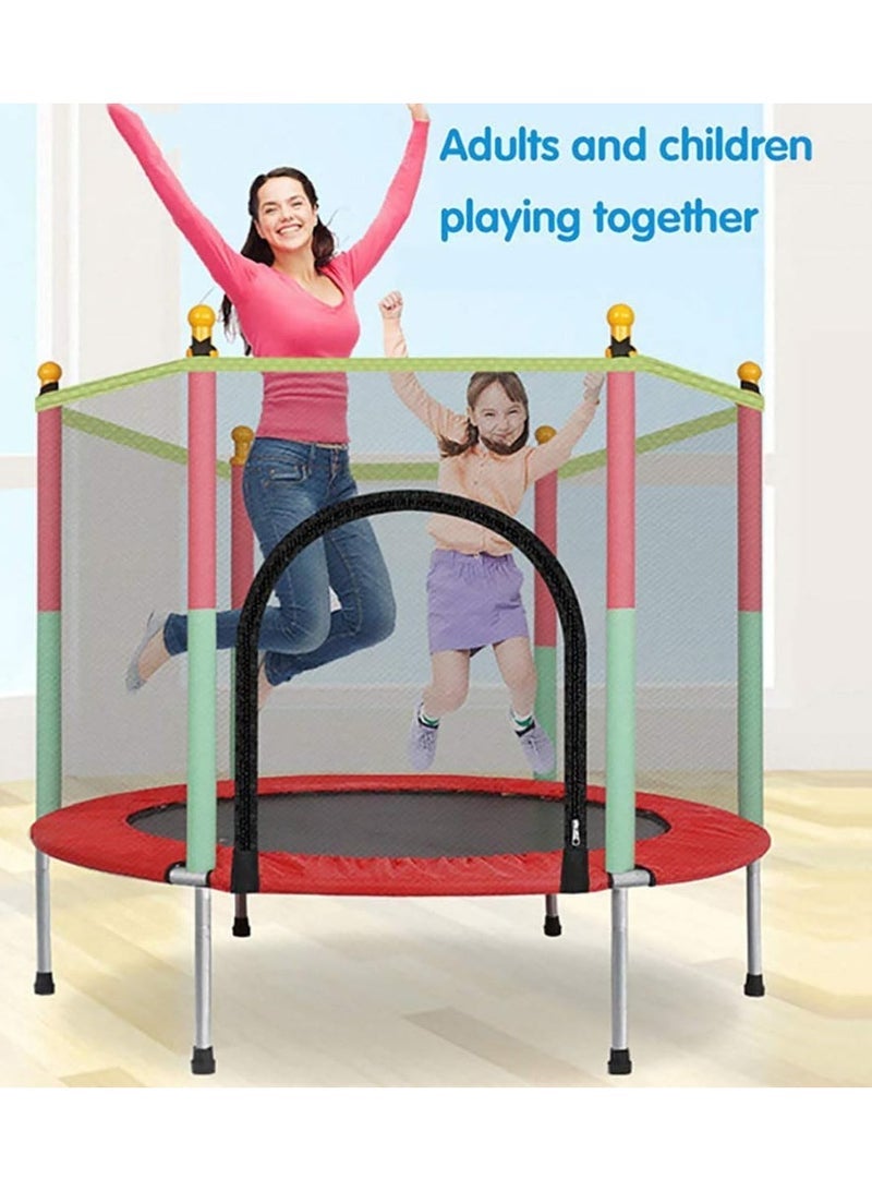 ELTRAZONE Indoor Trampoline Kids Adult Bouncer Baby Jumper Children Bouncers Guardrail Fitness Thick Spring Anti-Skid Shock Absorption - Toddler Outdoor Safety Enclosure Net Basketball Hoop Baby Toys  - Image 5