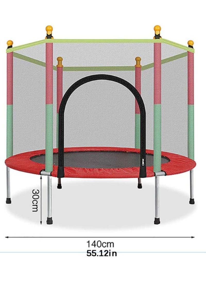 ELTRAZONE Indoor Trampoline Kids Adult Bouncer Baby Jumper Children Bouncers Guardrail Fitness Thick Spring Anti-Skid Shock Absorption - Toddler Outdoor Safety Enclosure Net Basketball Hoop Baby Toys  - Image 4
