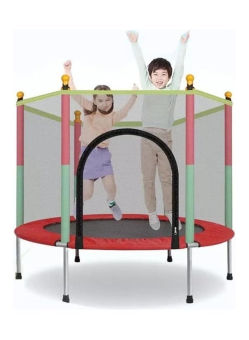 ELTRAZONE Indoor Trampoline Kids Adult Bouncer Baby Jumper Children Bouncers Guardrail Fitness Thick Spring Anti-Skid Shock Absorption - Toddler Outdoor Safety Enclosure Net Basketball Hoop Baby Toys  - Image 1