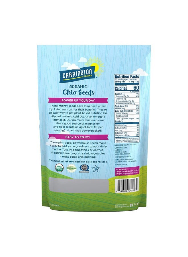 Carrington Farms Organic Chia Seeds, Gluten Free, USDA Organic, 14 Ounce - Image 2