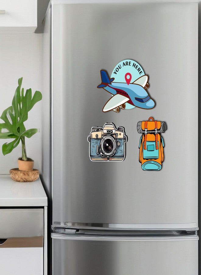 Giftplease Travel Lover Collection Fridge Magnets- Set of 3 | Travel Souvenir | Refrigerator Magnet | Gifts | Decorative Items for Kitchen Fridge Magnets Set | Multicolor (FM_02) - Image 4